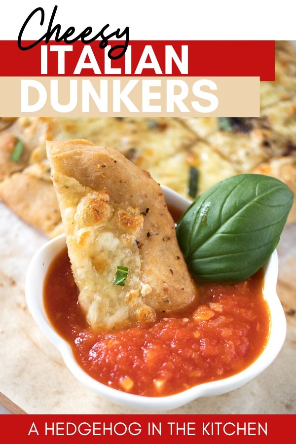 Cheesy Italian Dunkers PIN - A Hedgehog in the Kitchen